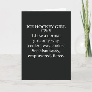 Funny Ice Hockey Cards Sports Women Athlete