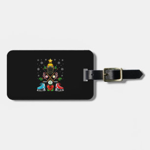 Funny Ice Hockey Christmas Ornament Tree Xmas Boys Luggage Tag