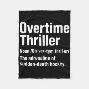 Funny Ice Hockey Definition Ice Hockey Overtime Th Fleece Blanket