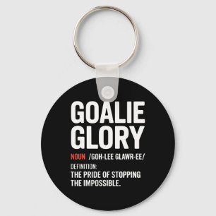 Funny Ice Hockey Definition Ice Hockey Player Goal Keychain