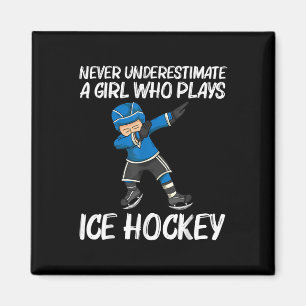 Funny Ice Hockey For Girls Kids Field Rink Ndy Tea Magnet