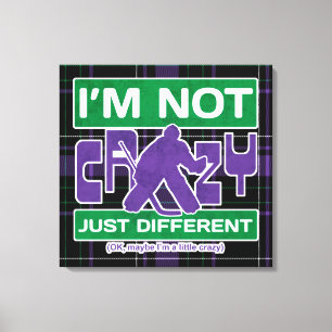 Funny Ice Hockey Goalie Box Canvas Print