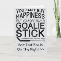 Funny Ice Hockey Goalie Greetings Card