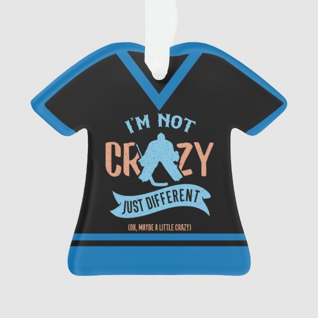 Funny Ice Hockey Goalie Holiday Ornament (Front)