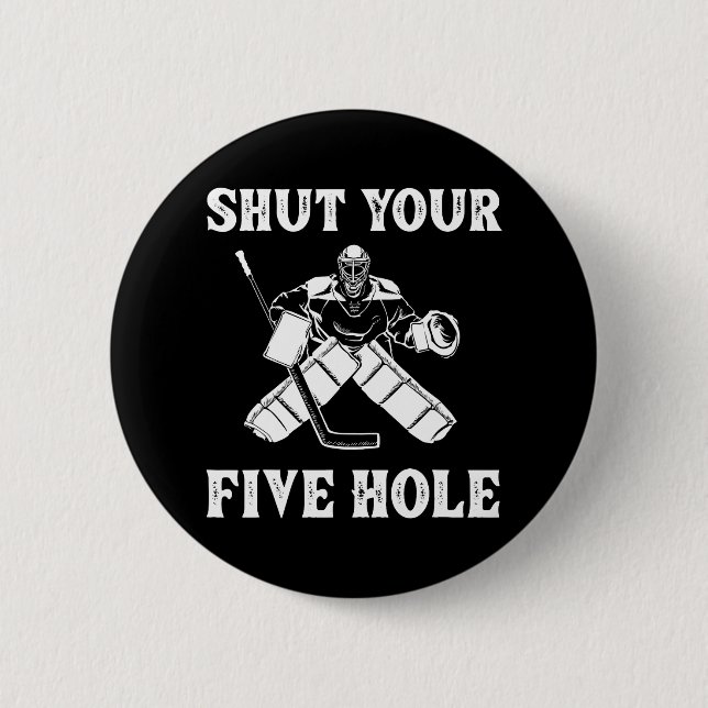 Funny Ice Hockey Ice Hockey Goalkeeper 2 Inch Round Button (Front)
