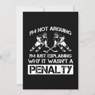 Funny Ice Hockey Player Discussing Bully Penalty Invitation