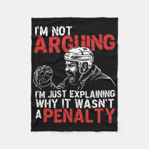 Funny Ice Hockey Player Sports Humor Fleece Blanket