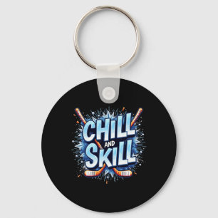 Funny Ice Hockey Quote Gift Skill Keychain