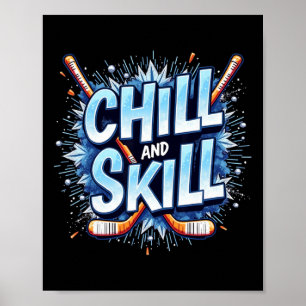 Funny Ice Hockey Quote Gift Skill  Poster