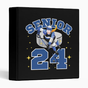 Funny Ice Hockey Senior 2024 Binder