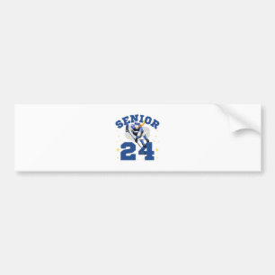 Funny Ice Hockey Senior 2024 Bumper Sticker