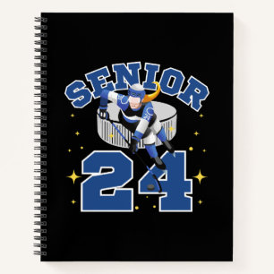 Funny Ice Hockey Senior 2024 Notebook