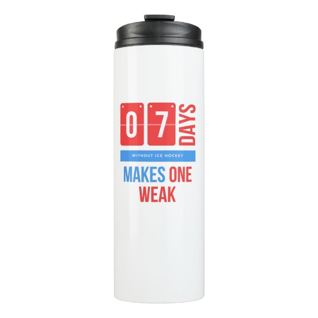 Funny ice hockey sport thermal tumbler (Front)