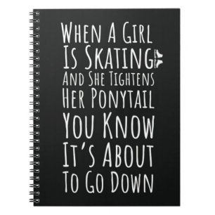 Funny Ice Skating Gifts For Her Teen Girl Women  Notebook