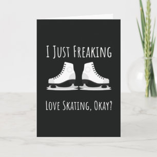 Funny Ice Skating Women Cards For Her Skates