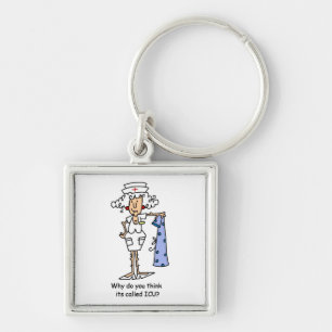 Funny ICU Nurse T-shirts and Gifts Keychain
