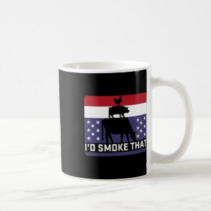 Funny I'd Smoke That Barbecue Retro Grilling Bbq Coffee Mug
