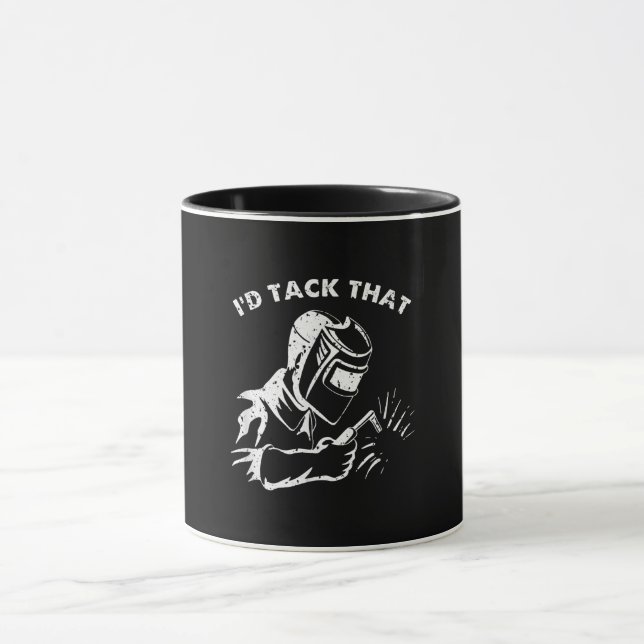 Funny Id Tack That Weld Welder Gifts For Men Mug (Center)