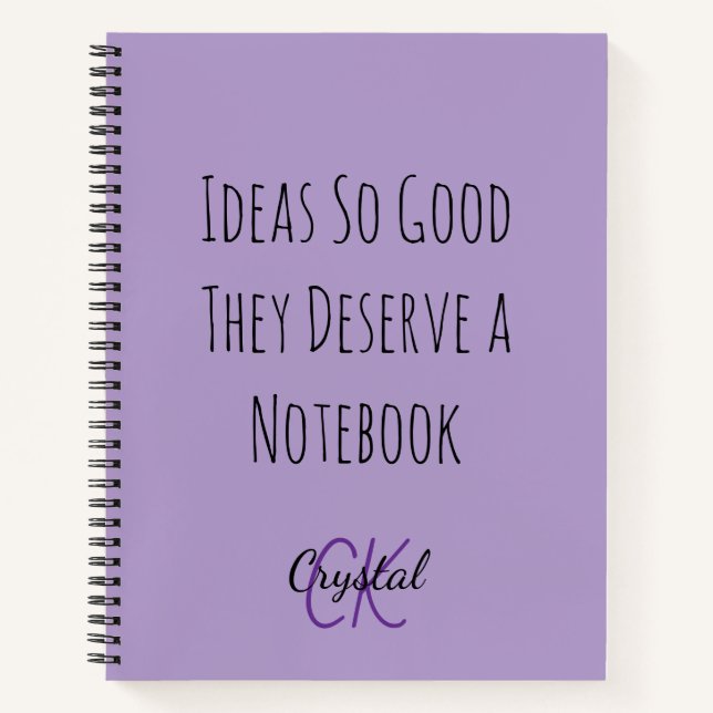 Funny Ideas So Good They Deserve a Notebook (Front)