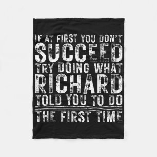 Funny If At First You Dont Succeed Birthday Richar Fleece Blanket