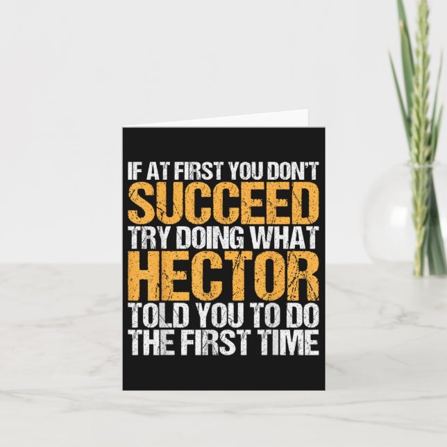 Funny If At First You Dont Succeed Try Doing What  Card (Front)