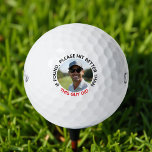 Funny If Found Hit Better Custom Photo and Name Golf Balls<br><div class="desc">Make every golf game more fun with these custom photo and name golf balls! Featuring the playful phrase, "If found, please hit better than this guy did!", this design adds a humourous twist to any round of golf. Personalize it by adding a photo and customizing the name to make it...</div>
