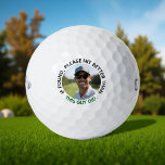 Funny If Found, Please Hit Better Custom Photo Golf Balls<br><div class="desc">Add a playful twist to your golf game with these custom photo golf balls! Featuring the humourous phrase, "If found, please hit better than this guy did!" This design is perfect for golf lovers who enjoy a good laugh on the course. Personalize it by replacing "this guy" with any name—making...</div>