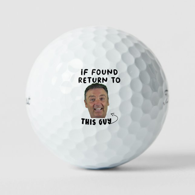Funny "If Found Return To" Golf Balls - Humorous  (Front)