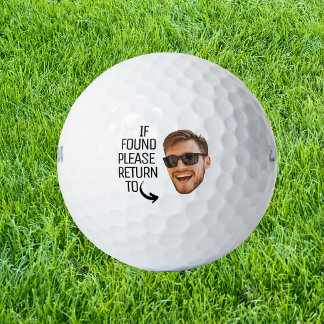 Funny If Found Return To Men Face Photo Golf Balls
