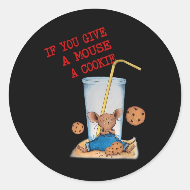 Funny If You Give Mouse A Cookie Costume Birthday  Classic Round Sticker (Front)