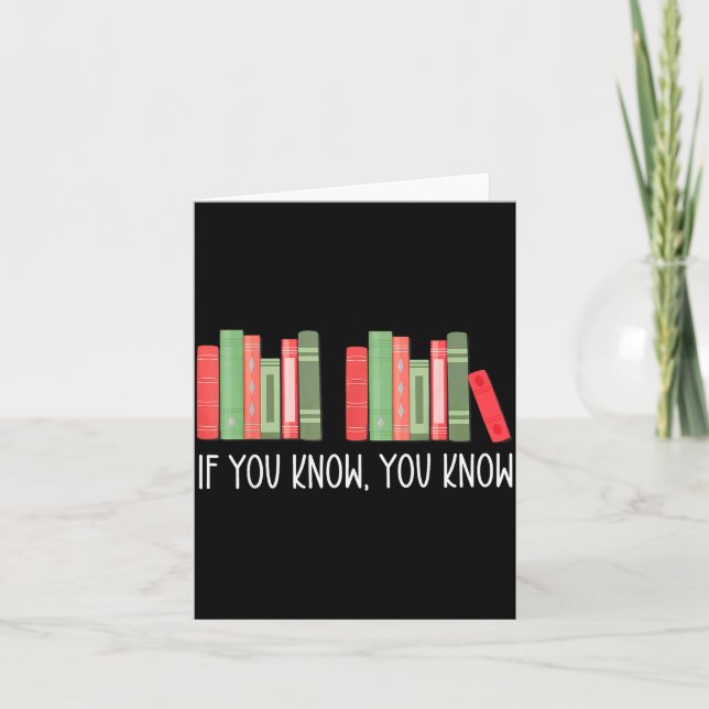 Funny If You Know You Know 6 7 Reading Books Merry Card (Front)
