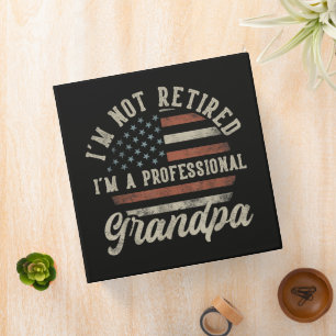 Funny "I'm A Professional Grandpa" Retirement Binder