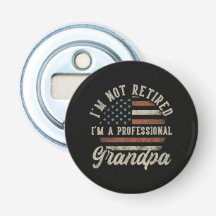 Funny "I'm A Professional Grandpa" Retirement Bottle Opener