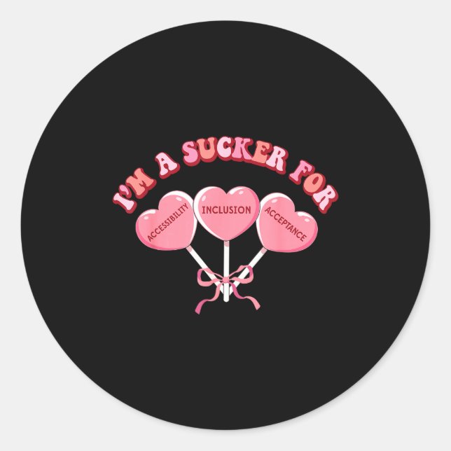 Funny I'm A Sucker For My Patients Inclusion Slp V Classic Round Sticker (Front)