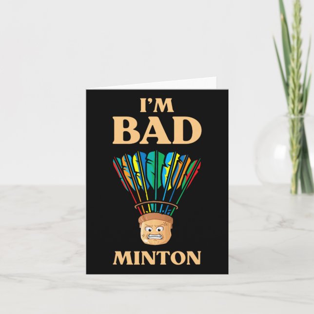 Funny I'm D Minton Shuttle Dminton Player  Card (Front)