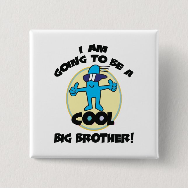 Funny I'm Going To Be A Big Brother 2 Inch Square Button (Front)