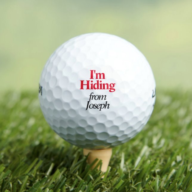 Funny I'm Hiding Personalized Golf Balls (Creator Uploaded)