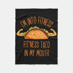 Funny I'm Into Fitness  Fleece Blanket