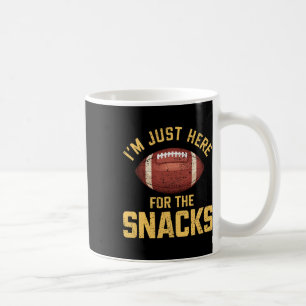 Funny I'm Just Here For The Snacks Football 1  Coffee Mug