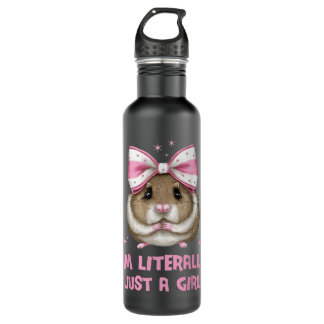 Funny I'm Literally Just a Girl Sad Hamster Meme 710 Ml Water Bottle