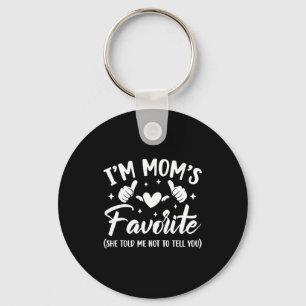 Funny I'm Mom's Favorite Son Daughter In Law Favor Keychain