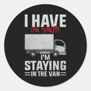 Funny I'm Staying In Tha Van Phasmophobia Man Wome Classic Round Sticker