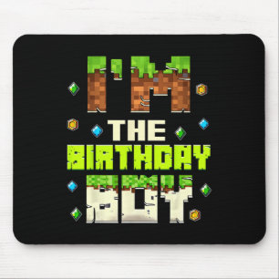 Funny I'm The Birthday Boy Video Gamer Pixel Birth Mouse Pad