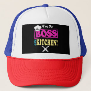 Funny Im The Boss In This Kitchen T-shirt Cooking  Trucker Hat