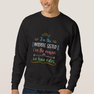 Funny I'm The Middle Sister I'm Reason We Have Rul Sweatshirt