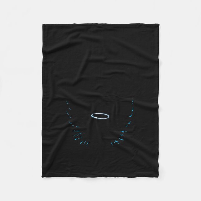 Funny I'm Totally An Angel Funny Halloween Christm Fleece Blanket (Front)