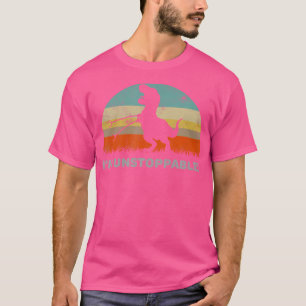 Funny I'M Unstoppable T Rex With Trash Grabber Pic T-Shirt