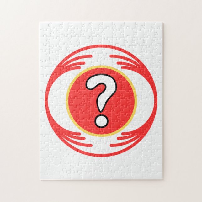 Funny image in the middle of a funny design jigsaw puzzle (Vertical)