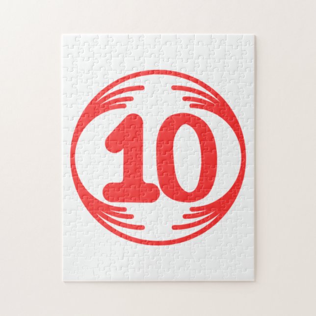 Funny image in the middle of a funny design jigsaw puzzle (Vertical)