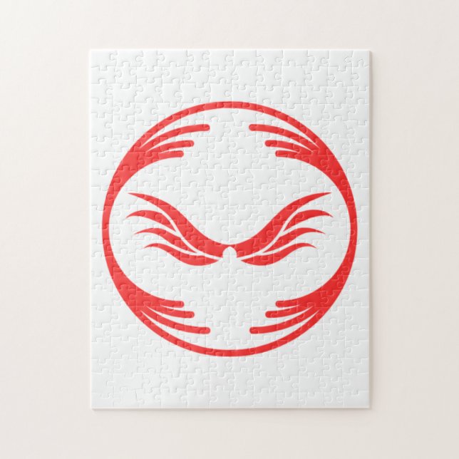 Funny image in the middle of a funny design jigsaw puzzle (Vertical)